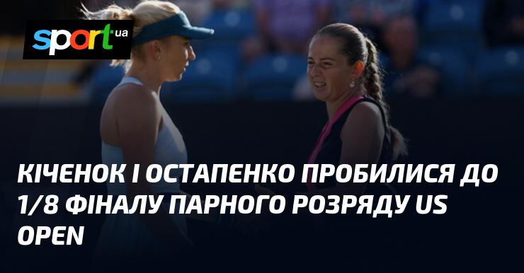 Кіченок та Остапенко вийшли до 1/8 фіналу парного турніру US Open