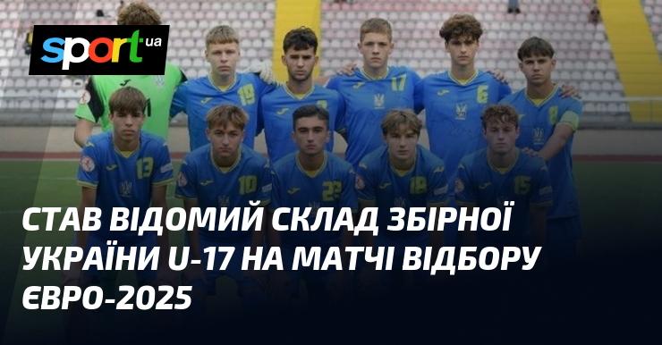 Опубліковано склад команди України U-17 для відбіркового матчу Євро-2025.